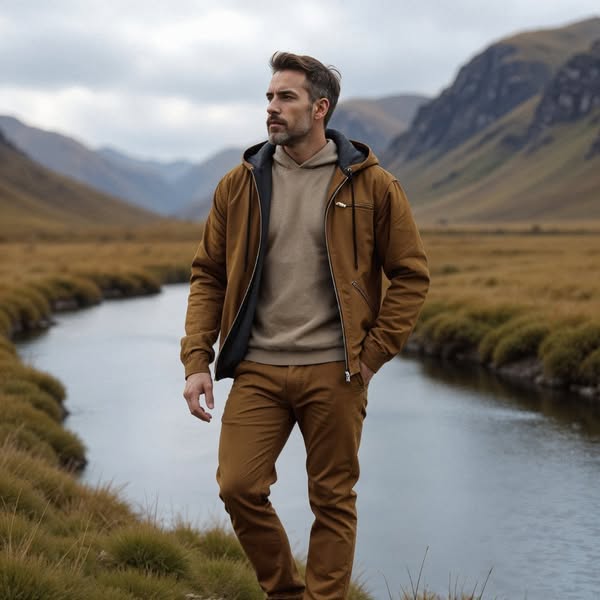 Isak™ | Warme vintage jas met capuchon en fleecevoering