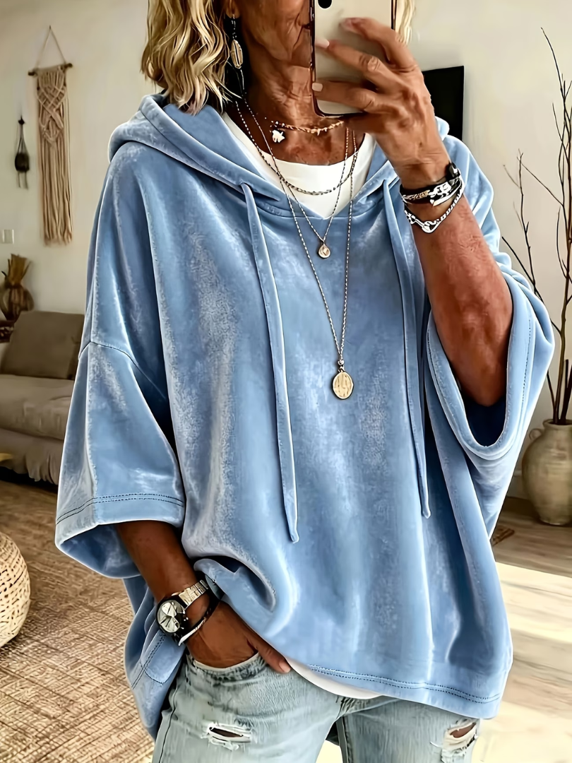 Noemi | Sudadera con capucha de terciopelo de lujo