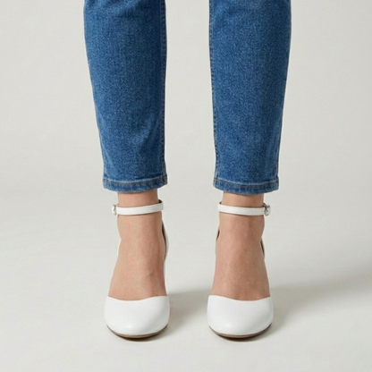 Alaya | Zapatos de tacón con correa plateada