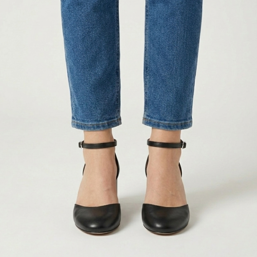 Alaya | Zapatos de tacón con correa plateada