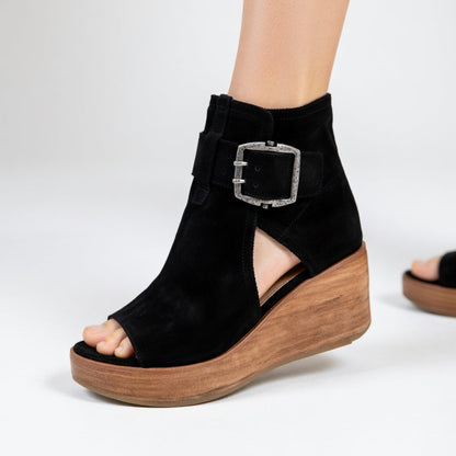 Orélisse™ – Botines Abiertos con Cuña, Estilo Moderno