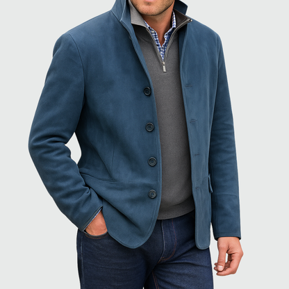 Varel | Chaqueta clásica de ante con botones