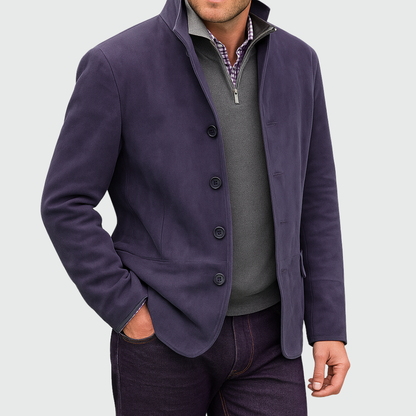 Varel | Chaqueta clásica de ante con botones