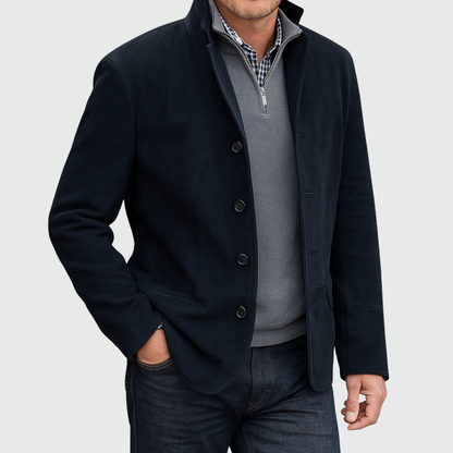 Varel | Chaqueta clásica de ante con botones