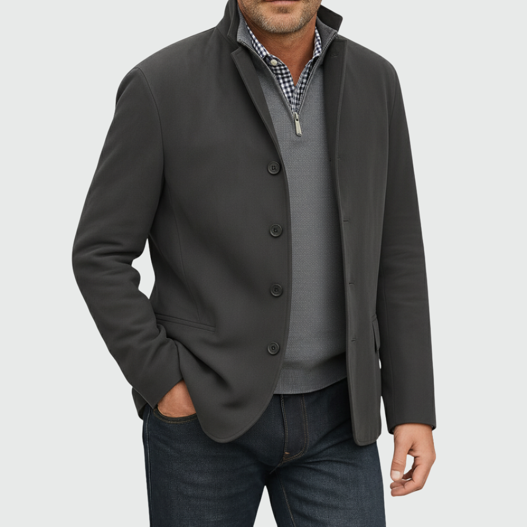 Varel | Chaqueta clásica de ante con botones