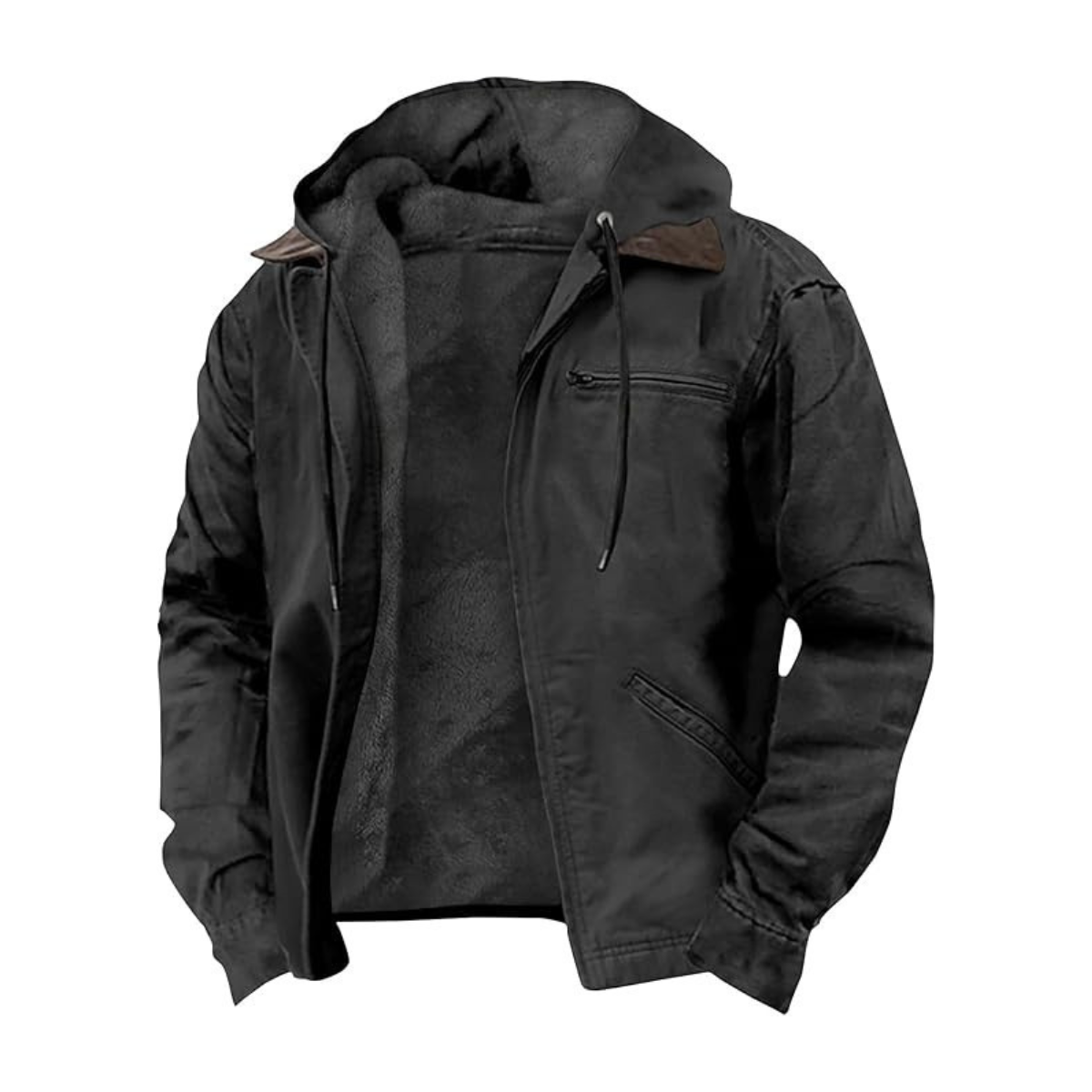 Isak™ | Warme vintage jas met capuchon en fleecevoering