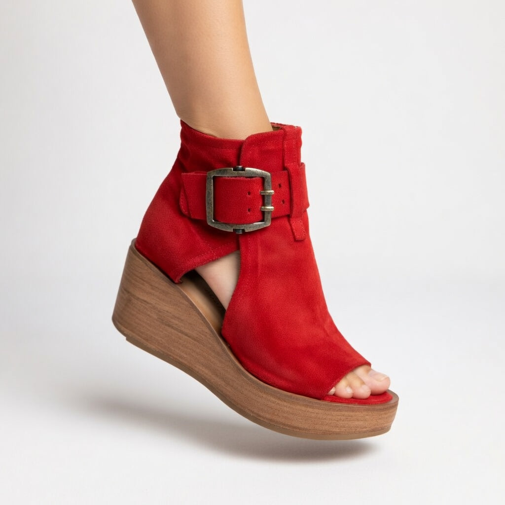 Orélisse™ – Botines Abiertos con Cuña, Estilo Moderno