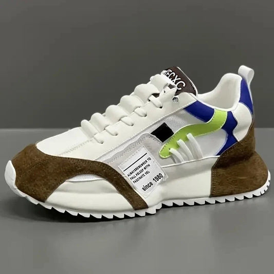 Sneakers Giuliano | Patchwork multicolor en ante y piel