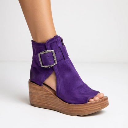 Orélisse™ – Botines Abiertos con Cuña, Estilo Moderno