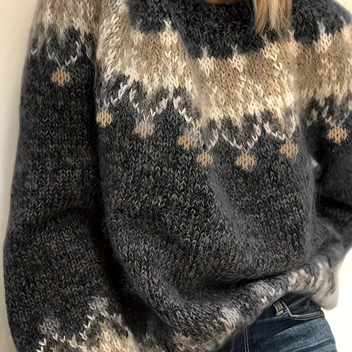 Milena - Jersey de Cuello Redondo