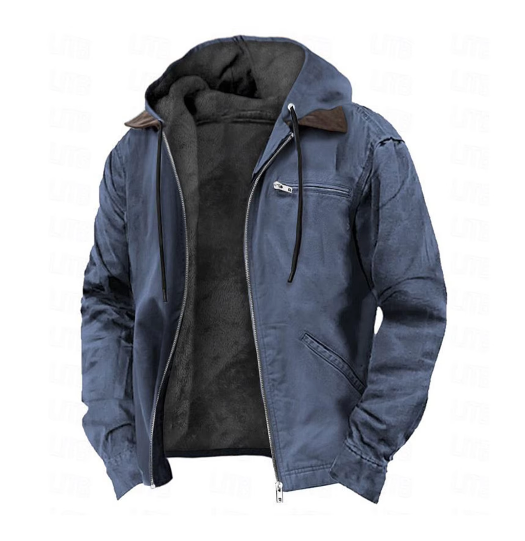 Isak™ | Warme vintage jas met capuchon en fleecevoering